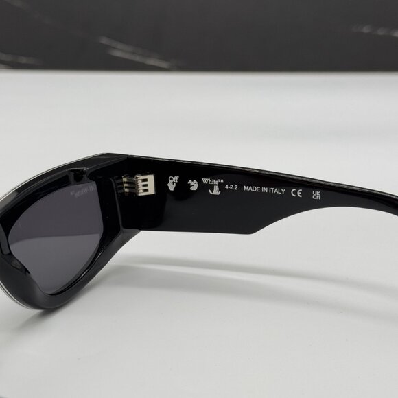 NEW OFF-WHITE SUNGLASSES, BLACK WHITE CAT EYE SUNGLASSES OFF-WHITE ANDY 11007 main image 9